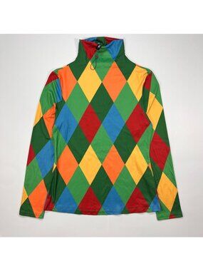 Stylewe Shirt Women's L Green Geometric Polyester Workout Outdoor Performance